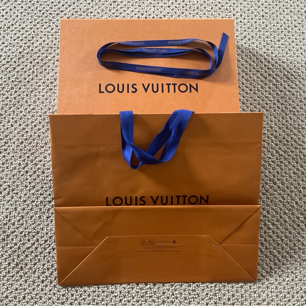 Authentic Louis Vuitton box, bag and ribbon.
